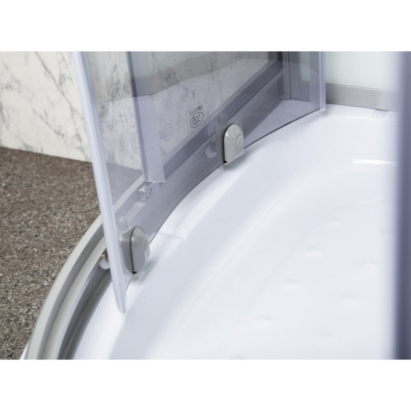 Evora White 90 hátfalas zuhanykabin zuhanytálcával, 90x90x205 cm