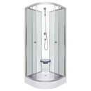 Evora White 90 hátfalas zuhanykabin zuhanytálcával, 90x90x205 cm