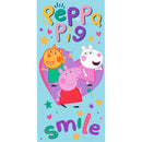 Peppa malac Smile fürdőlepedő, strand törölköző 70x140cm, J-EWA09059PP