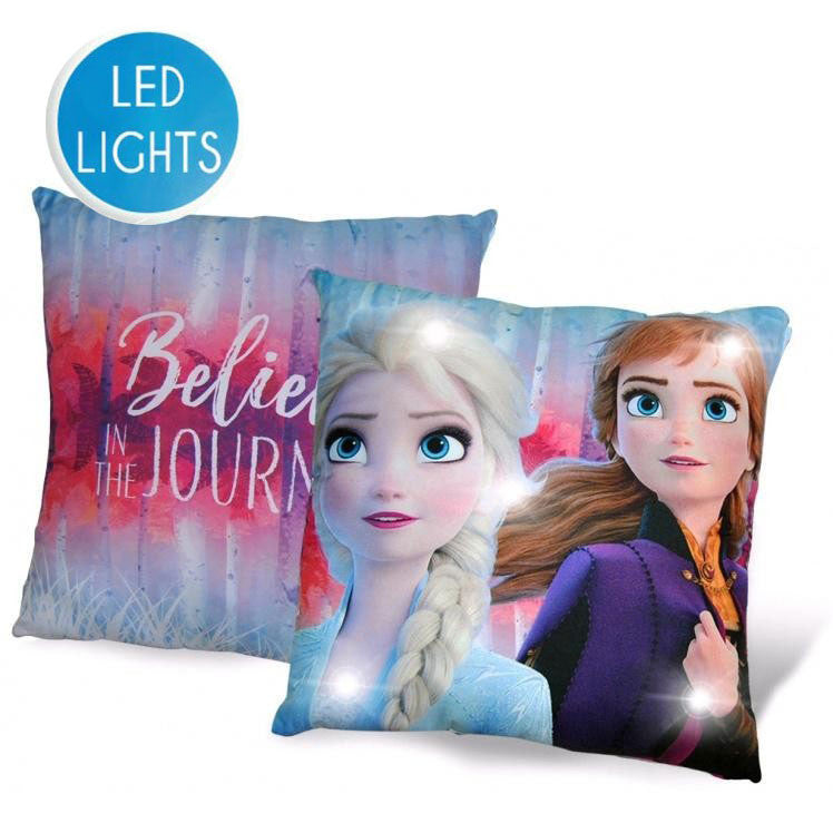 Disney Jégvarázs LED világító párna, díszpárna 40x40 cm, J-EWA20834WD