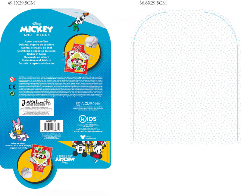 Disney Minnie and Mickey Karácsonyi gyerek kötény 2 darabos szett, J-EWA22260WD