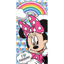 Disney Minnie Rainbows fürdőlepedő, strand törölköző 70x140cm, J-EWA241MN