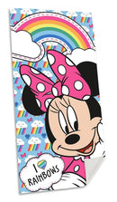 Disney Minnie Rainbows fürdőlepedő, strand törölköző 70x140cm, J-EWA241MN