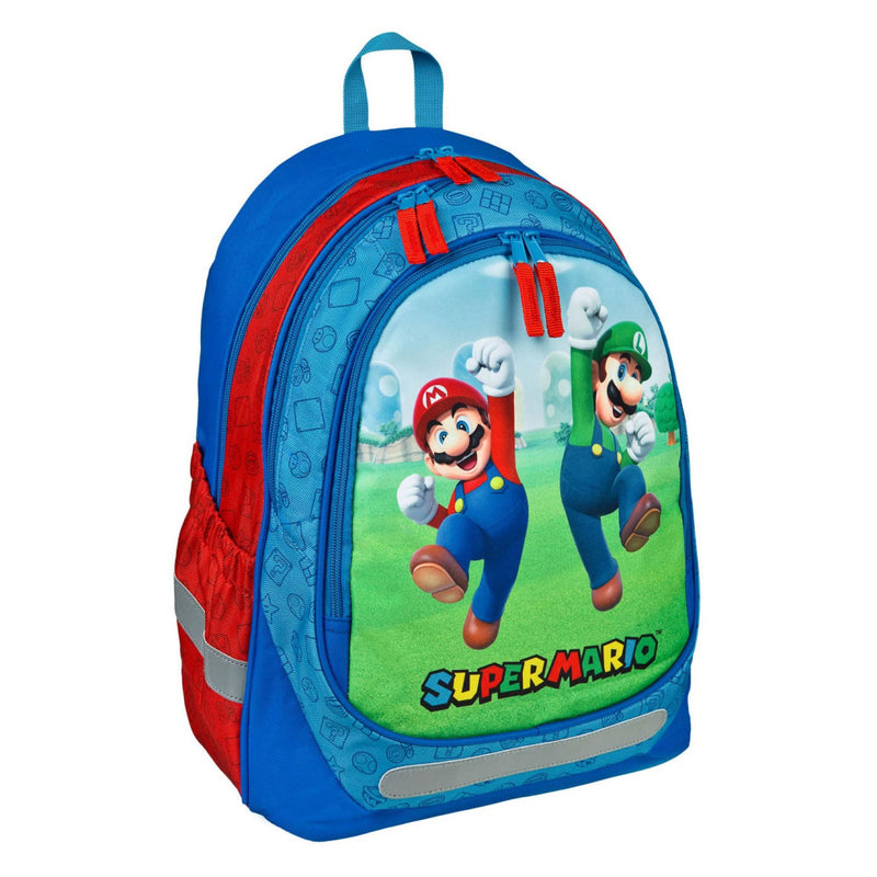 Super Mario Jump iskolatáska, táska 43 cm, J-EWA7560SUMB