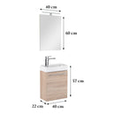 Fantastic fürdőszoba bútor Melanie tükörrel, sonoma tölgy színben