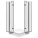 Flow Black szögletes nyílóajtós zuhanykabin 80 cm