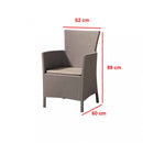 Futura 4+1 kerti bútor garnitúra cappuccino színben