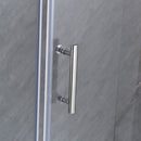 Leziter GALS80100 Galatro aszimmetrikus nyílóajtós zuhanykabin, 80x100x195 cm-es méretben
