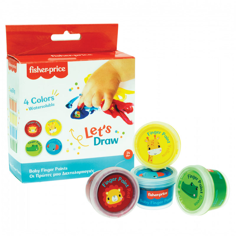 Fisher-Price Let's Draw baba ujjfesték 6 db-os, J-GIM32100004