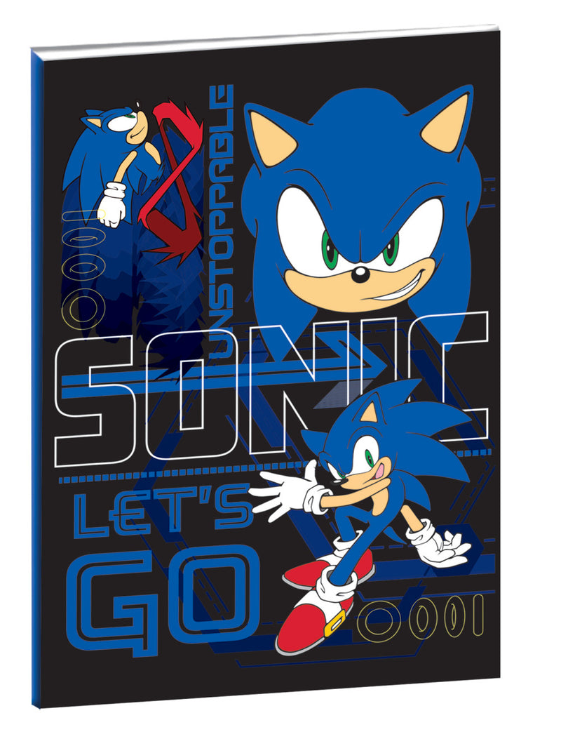 Sonic a sündisznó Go Fast B/5 vonalas füzet 40 lapos, J-GIM33481400
