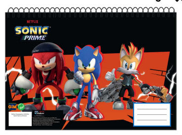 Sonic a sündisznó Get Me A/4 spirál vázlatfüzet, 30 lapos, J-GIM33484413