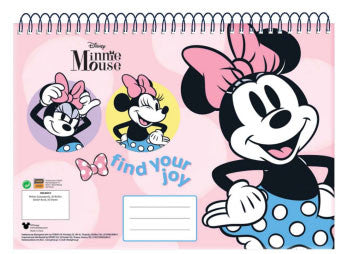 Disney Minnie Joy A/4 spirál vázlatfüzet 30 lapos, J-GIM34038413