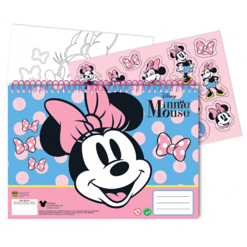 Disney Minnie Joy A/4 spirál vázlatfüzet 40 lapos matricával, J-GIM34038416