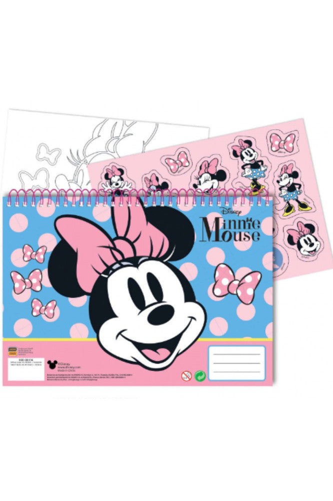 Disney Minnie Joy A/4 spirál vázlatfüzet 40 lapos matricával, J-GIM34038416