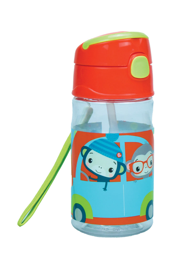 Fisher-Price Animals műanyag kulacs akasztóval 350 ml, J-GIM57164204