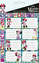 Disney Minnie Smiles füzetcímke matricával 16 db-os, J-GIM77314249