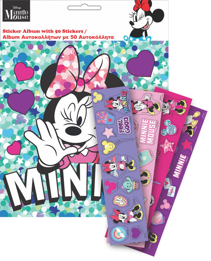 Disney Minnie Looking matricás album 50 db matricával, J-GIM77314291