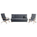 Kinyitható heverő, szürke, GINY