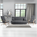 Fotel, szürke/bükk, GINY