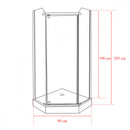 Glasgow szögletes nyílóajtós zuhanykabin