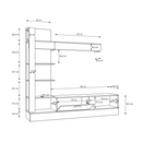 Nappali fal, riviera tölgy/fekete, GELUZA