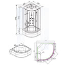 Mila hidromasszázs zuhanykabin fehér 90x90x215 cm
