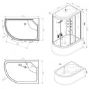 Cora mélytálcás zuhanykabin jobbos beépítési oldallal