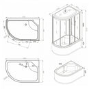 Cora mélytálcás zuhanykabin balos beépítési oldallal