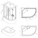 Lia hidromasszázs zuhanykabin balos beépítési oldallal