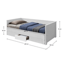 Kinyitható ágy, fehér, GORETA