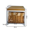 Komód, fehér/mézes, GINGER 3 NEW