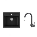 Hana szett álló csappal matt fekete