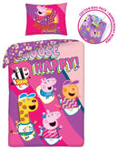 Peppa malac Happy ágyneműhuzat 140×200cm, 70×90 cm, J-HAX600458