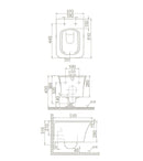 CeraStyle IBIZA fali WC - MATT SZÜRKE - rimless - perem nélküli - mély öblítésű