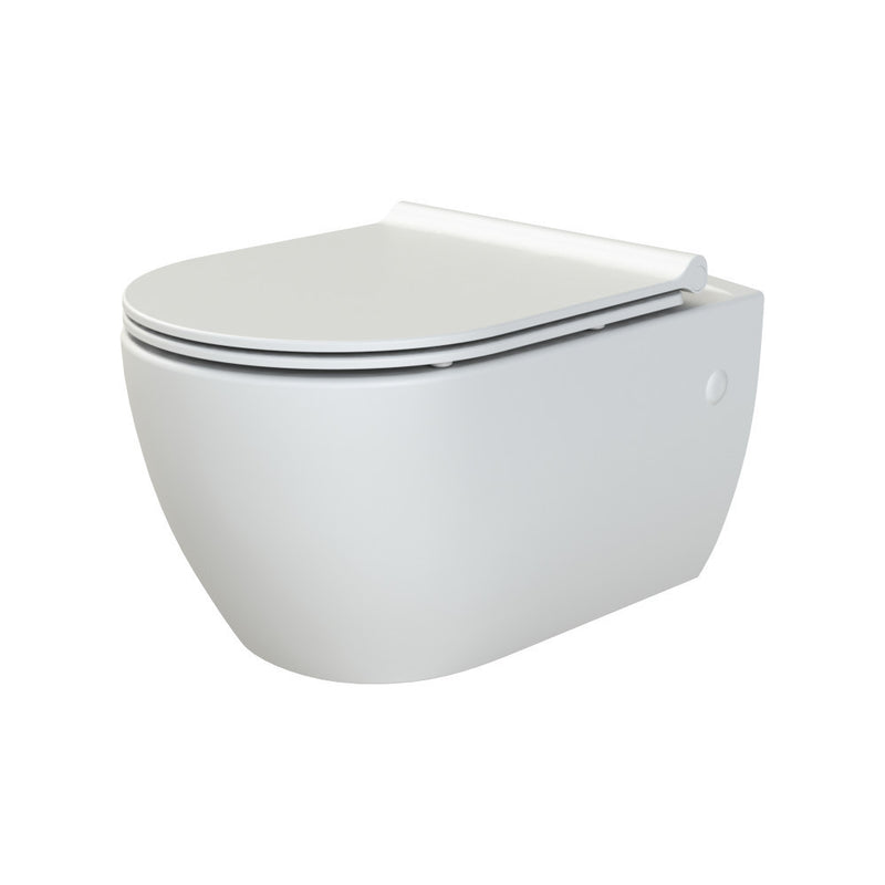 CeraStyle CITY fali WC - MATT FEHÉR- BEÉPÍTETT bidé funkcióval -rimless -perem nélküli- mély öblítés