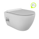 CeraStyle CITY fali WC - MATT FEHÉR- BEÉPÍTETT bidé funkcióval -rimless -perem nélküli - 53 cm