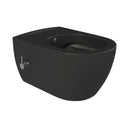 CeraStyle CITY fali WC - MATT FEKETE - BEÉPÍTETT bidé funkcióval - perem nélküli - 53 cm