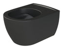 CeraStyle CITY fali WC - MATT FEKETE - BEÉPÍTETT bidé funkcióval - perem nélküli - 53 cm