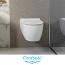 CeraStyle CITY fali WC - MATT FEHÉR - rimless - perem nélküli - rejtett rögzítésű - 53 cm