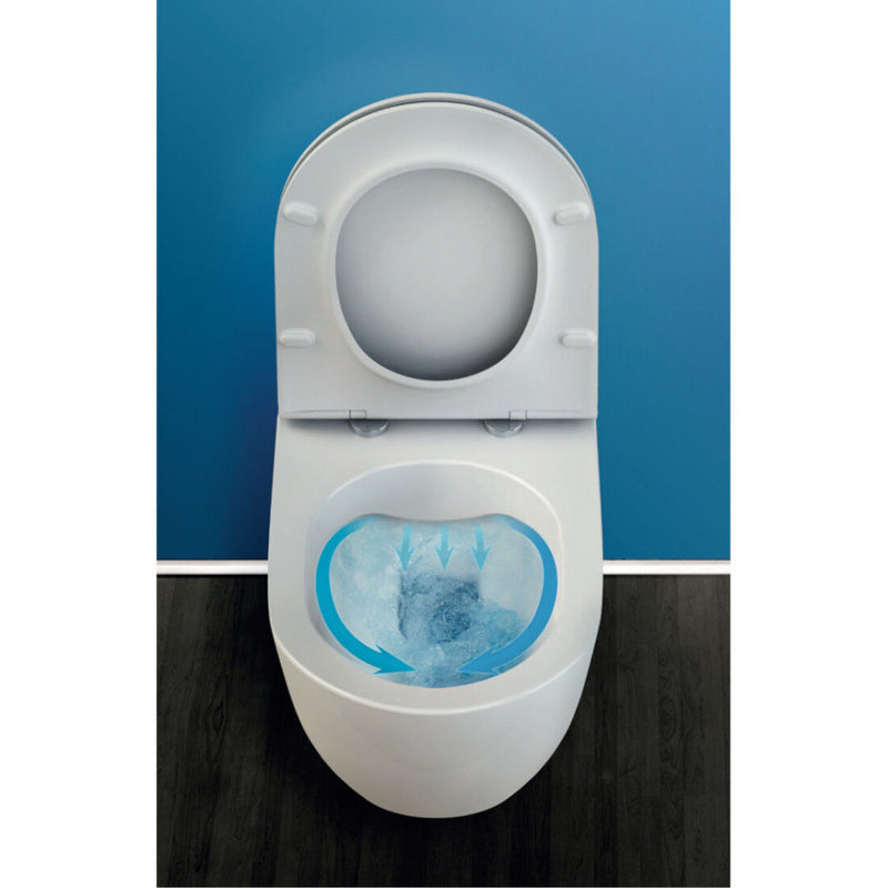 CeraStyle BELLA fali WC + SLIM ülőke - perem nélküli - rimless - mély öblítésű - rövid - 48 cm