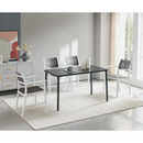 Rakásolható szék, fehér/szürke-barna, HERTA