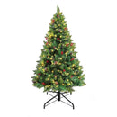 LED-es műfenyő több típusban, melegfehér-100 LED-es, 120 cm