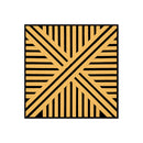 Akusztikus falpanel Deco VI bambusz hatású 60x60x1,8 cm