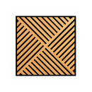 Akusztikus falpanel Deco VIII bambusz hatású 60x60x1,8 cm