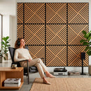 Akusztikus falpanel Deco VIII bambusz hatású 60x60x1,8 cm
