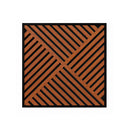 Akusztikus falpanel Deco VIII dió hatású 60x60x1,8 cm