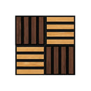 Akusztikus falpanel Deco X bambusz hatású 60x60x1,8 cm