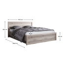 Ágy tárhellyel, 140x200, nairobi gesztenye, JESI NEW