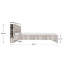 Ágy polcokkal, 160x200, nairobi gesztenye, JESI NEW