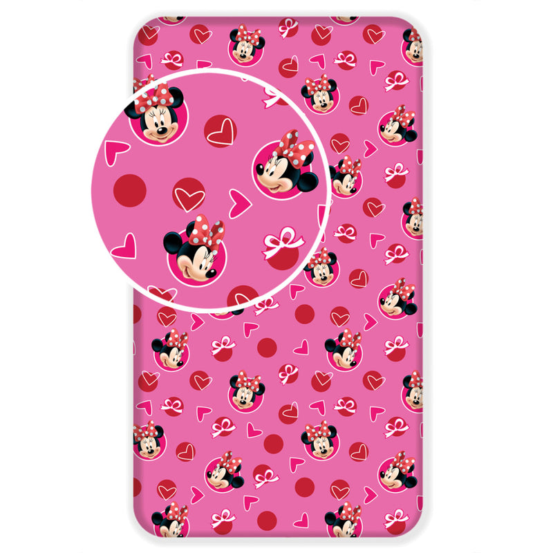 Disney Minnie Hearts gumis lepedő 90x200 cm, J-JFK012888